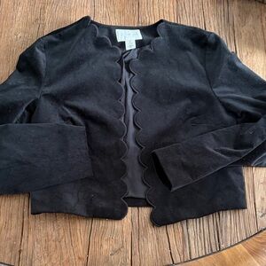 H&M size M women’s velvet scallop jacket